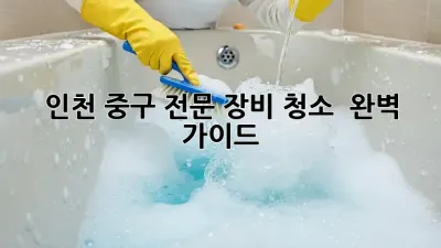 인천 중구 전문 장비 청소 ✨ 완벽 가이드